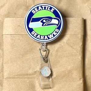 Seattle Seahawks Blue and Green badge reel
